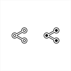 Share icon set vector for web, computer and mobile app