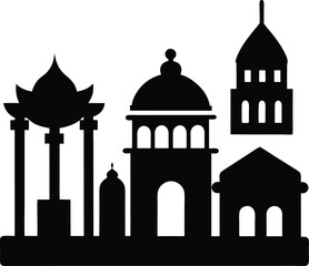 taj mahal vector illustration