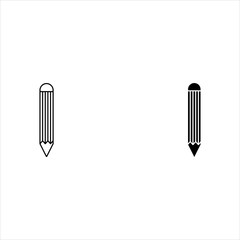 pencil icon set on white background.