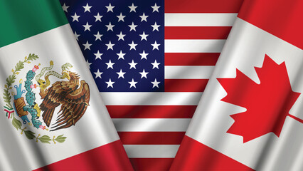 National Design Featuring the USA, Canada and Mexico Identity © Model it
