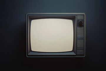 Flawless Image of Retro Old Television on Black Background