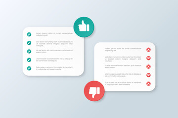 Dos and don'ts infographic. Comparison Infographic Design Template