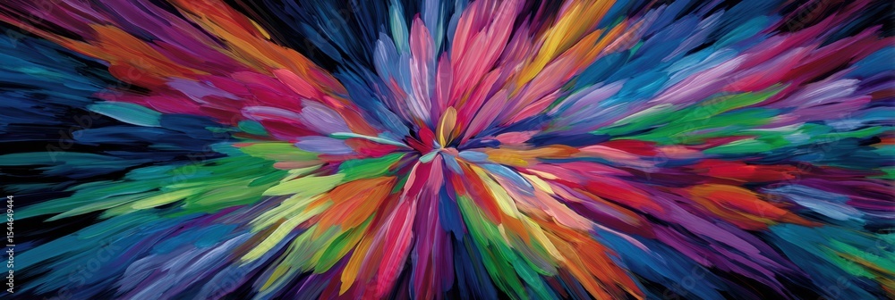 Poster vibrant abstract fireworks of emotion bursting in colorful hues against a dark backdrop at a celebra