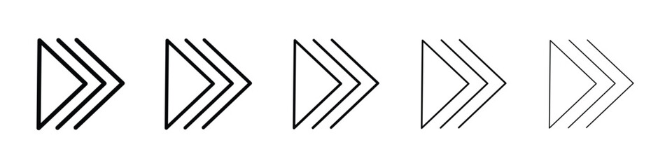 Forward icon filled flat sign concept for web design.