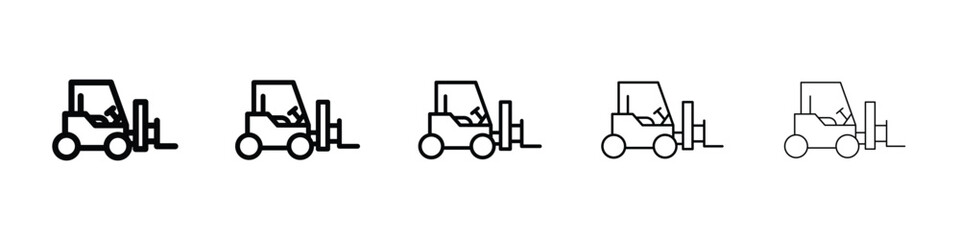 Forklift icon filled flat sign concept for web design.