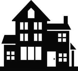 Elegant Home Design  A Stylish Two-Story House Illustration