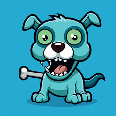 design logo icon illustration character cartoon zombie dog