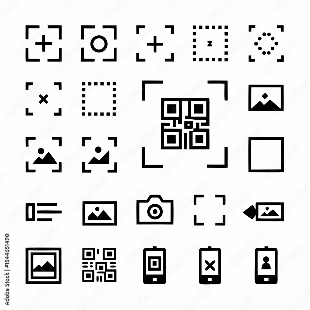 Poster generate a minimalist, transparent frame design featuring a qr code. the frame should be sleek and m