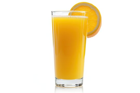 premium quality image of Full glass of orange juice isolated on white background