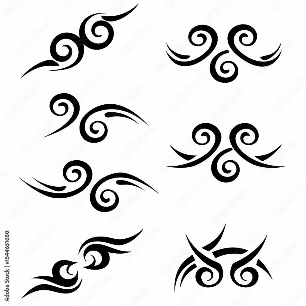 Poster design a set of tribal jungle motif icons featuring monkeys, incorporating vibrant colors and intric