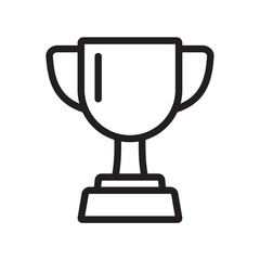 Trophy cup icon, victory cup icon. Trophy line icon.