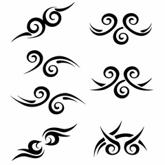 Design a set of tribal jungle motif icons featuring monkeys, incorporating vibrant colors and intricate patterns.  Include various monkey poses and jungle elements.