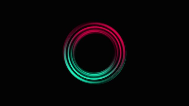 Red and sky blue circle shape illuminated effect gradient frames bright background vector borders night glowing isolated dark light neon banner flare colourful ring.
