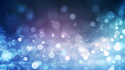 Obraz premium Blue bokeh. Abstract background with blurry festival lights and outdoor celebration bokeh. Colorful background. Abstract design with textured.