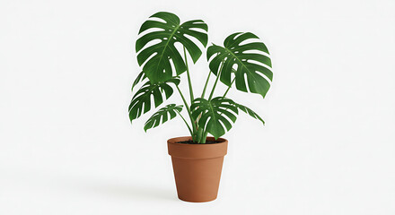 Fototapeta premium Indoor plant in terracotta pot