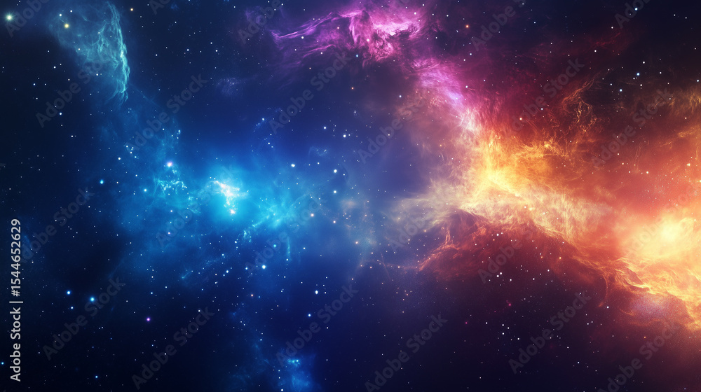 Wall mural abstract cosmos background. space dark background with fragment of our galaxy