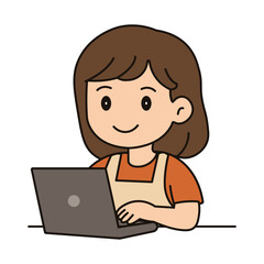 cartoon online selling illustration