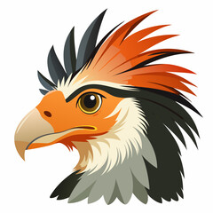 Fototapeta premium Profile of a striking secretary bird head