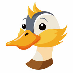 Adorable cartoon duck head illustration