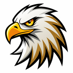 Powerful bald eagle head mascot design