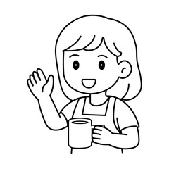 cartoon online selling illustration