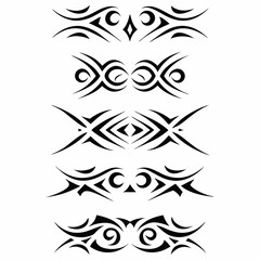 Design intricate tribal chest armor tattoo patterns incorporating geometric shapes, sharp lines, and symbolic elements.  Focus on a bold, powerful aesthetic.