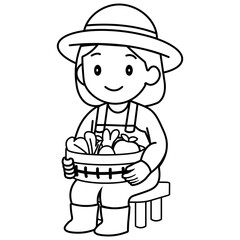 cartoon gardener illustration