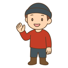 cartoon fisherman illustration