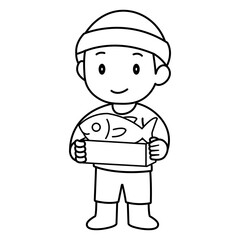 cartoon fisherman illustration