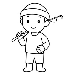 cartoon fisherman illustration