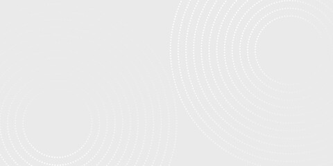 Abstract white glowing geometric lines on gray background. Modern shiny blue circle lines pattern. Futuristic technology concept. Suit for cover, poster.Eps 10.