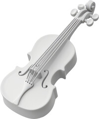 Obraz premium White violin illustration on a black background.
