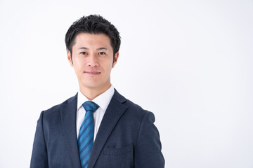 ビジネス　男性　白バック