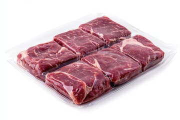 Obraz premium Premium Meat Packaging. Fresh Cuts Ready for Barbecue Preparation and Kitchen Use