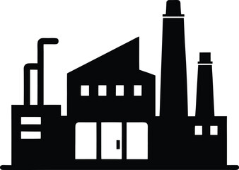 vector illustration of industrial factory 