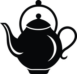teapot and cup vector illustration on transparent background