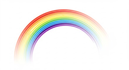 虹色鮮やか虹 柔らかな光輝くアーチ. AI Generated