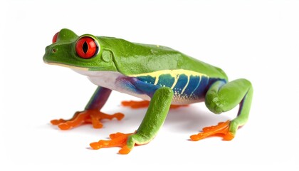 Vibrant Red-Eyed Tree Frog: A Vivid Close-Up