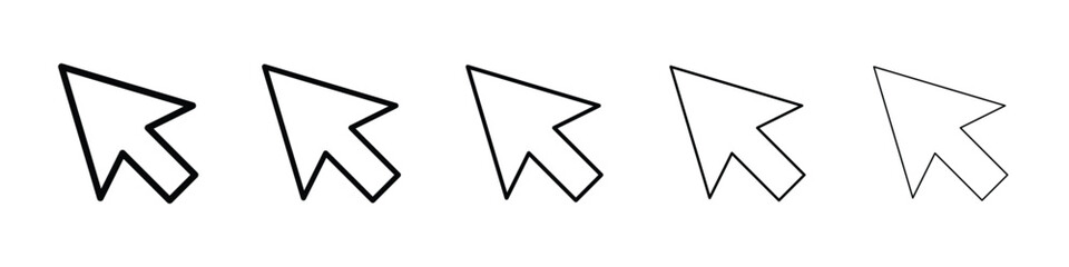 Cursor icon filled flat sign concept for web design.