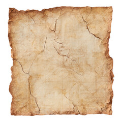 Fototapeta premium Old Textured Paper with Cracks and Vintage Look on Isolated Background