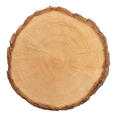 Fototapeta premium Isolated Tree Ring on Transparent Background for Design Projects
