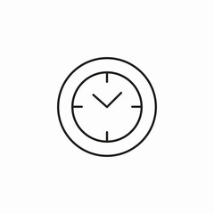 round analog clock icon sign vector