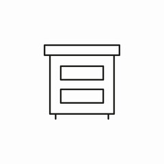 storage drawer cabinet icon sign vector