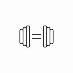 workout gym dumbbell icon sign vector
