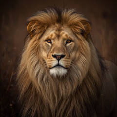 Fototapeta premium portrait of a male lion