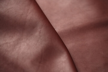 Full grain brown leather background