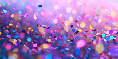 Vibrant Summer Jam: Youthful DJ Spins Pastel Beats at a Colorful Nightlife Party with Confetti and Abstract Background