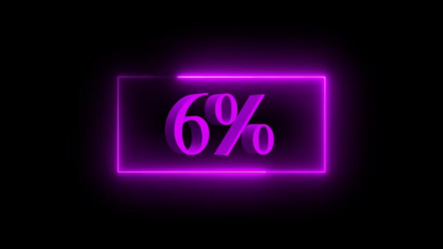five per sen 3d icon .on a black background. Animation background for business and finance content.video animation n.