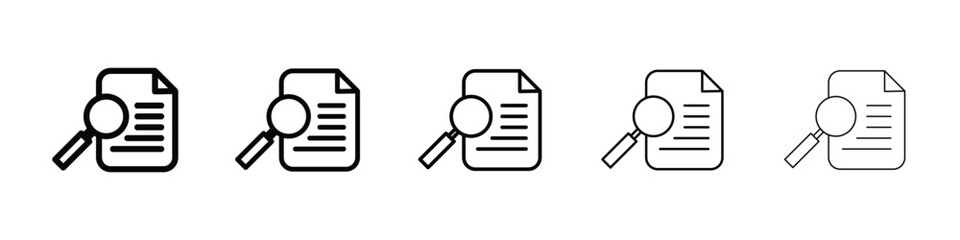 Fototapeta premium Case studies icon filled flat sign concept for web design.