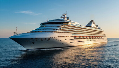 The cruise liner of the future for luxury sea travel.